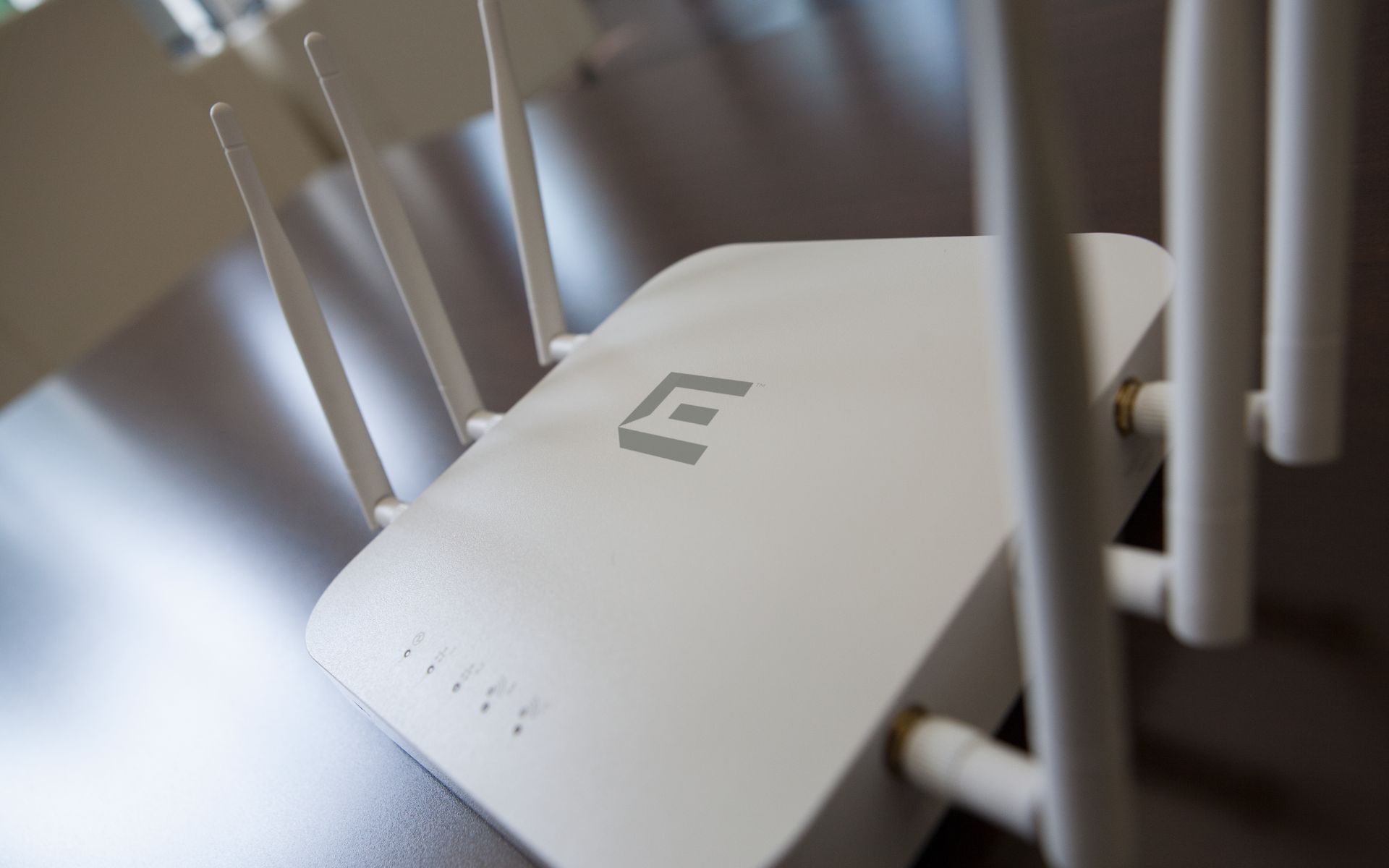Closeup of a wireless router